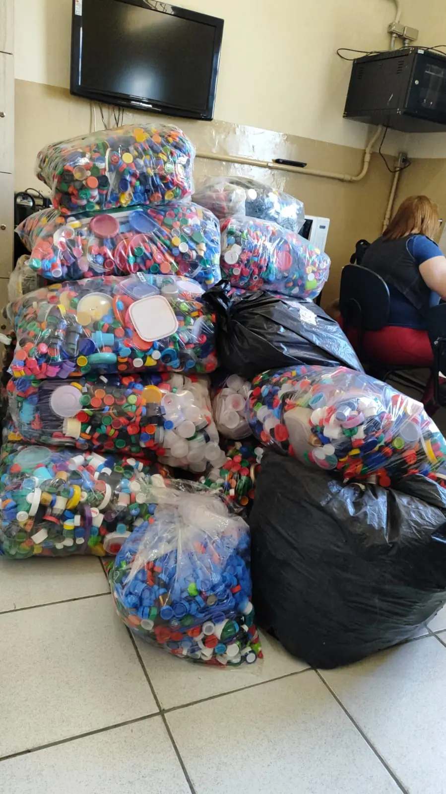 Escola arrecada mais de 800 kg de tampinhas plásticas e une educação com proteção animal