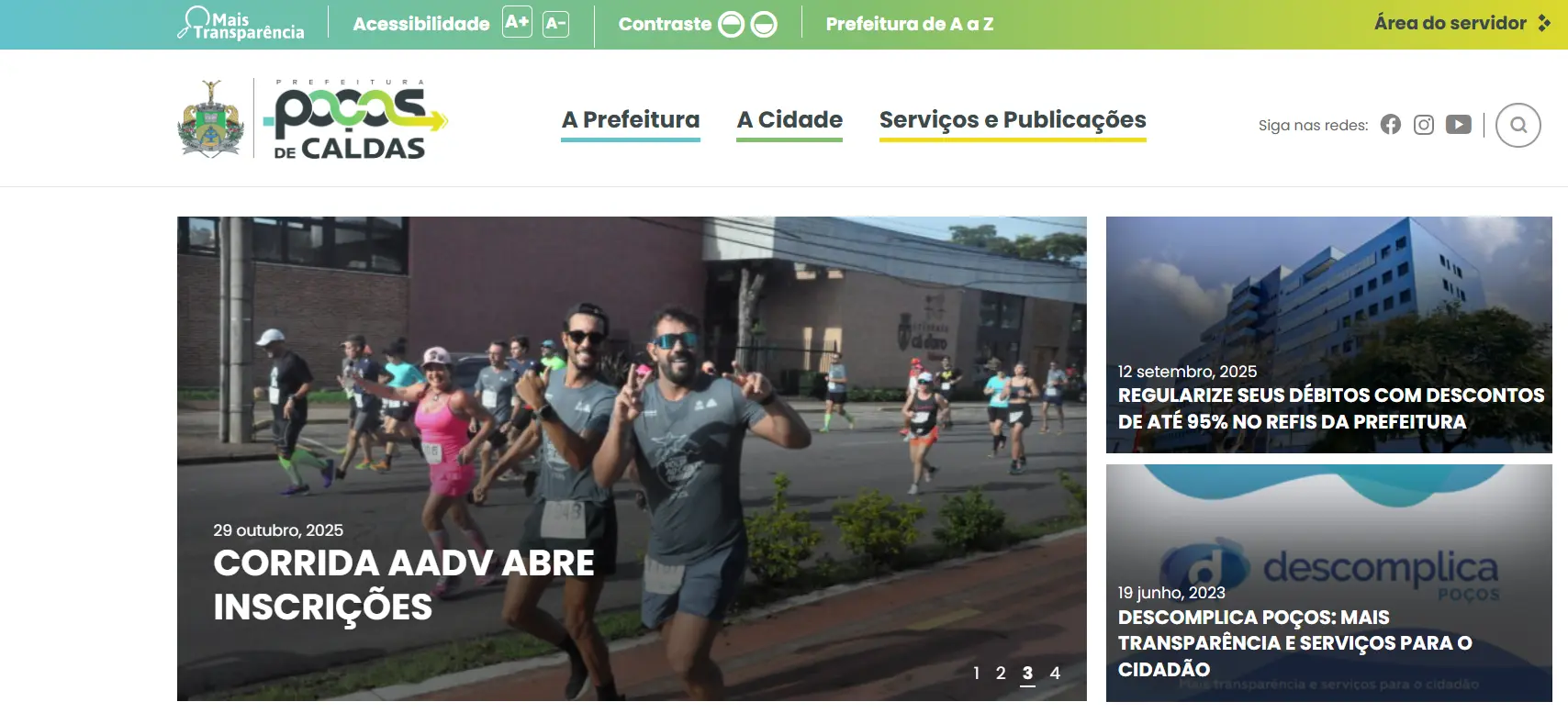 Site da prefeitura passa por instabilidades